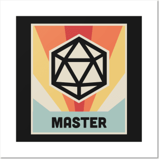 MASTER | Vintage D20 Roleplaying Game Poster Posters and Art